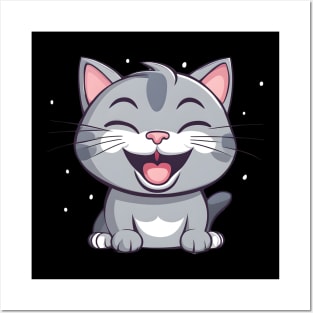 Cute antidepressant cat Posters and Art